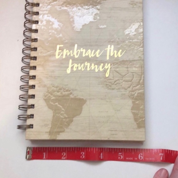 New Journal Book Tan Travel World Globe Spiral Blank Lined Journal Book Notebook - Picture 7 of 7